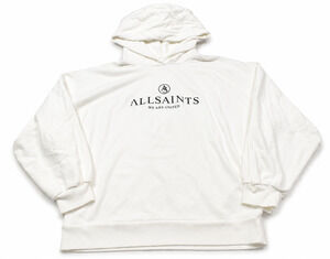 AllSaints Unite Jen Hoody Sweater Womens Medium White Long Sleeve Pullover